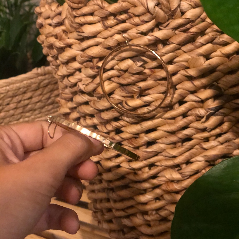 Gold hoop earrings!